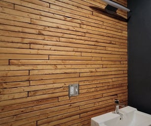 Cheap Yet Chic Wood Lath Wall