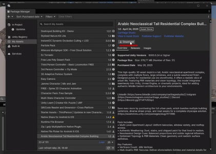 Import Assets From Unity Asset Store